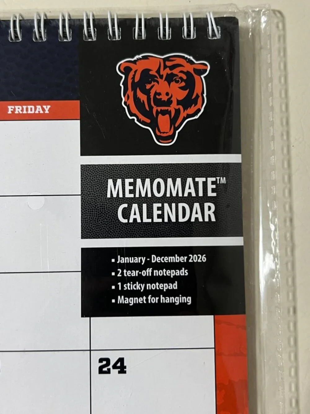Chicago Bears 2026 Memomate Spiral Calendar, (Paperback)